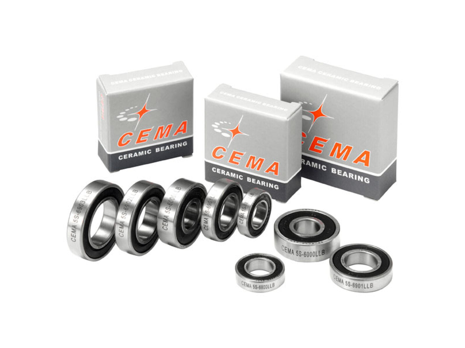 Cema Hub Bearing R6 9.52 X 22.22 X 7.14 Silver-black