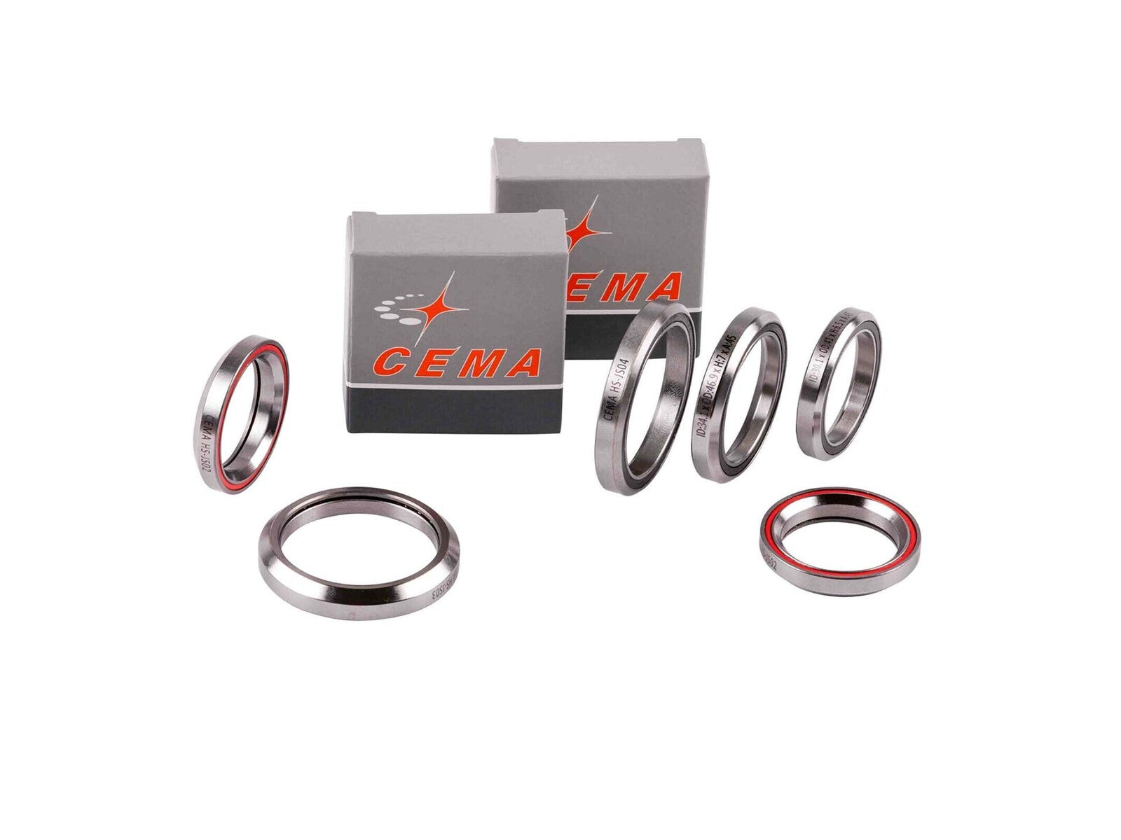 Cema Headset Bearings Acb 41.8 X 30.5 X 8 X 45°/45° Silver-black