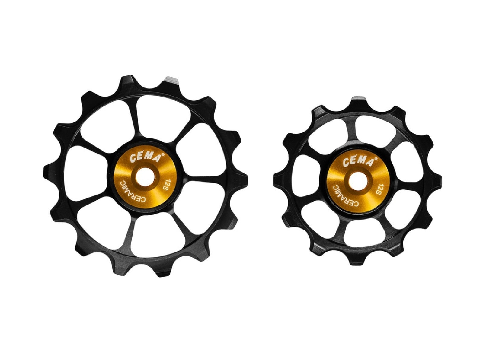 Cema Pulley Wheels 12-speed Shimano Road Black-red