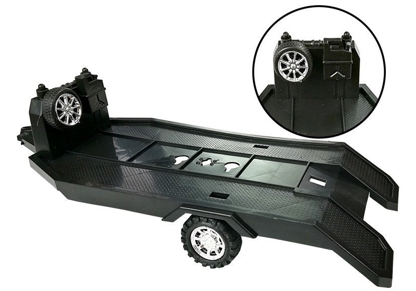 Set Of Vehicles Black Monster Truck White Caravan 58 Cm