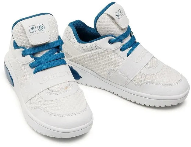 Børnesko Geox Jr Sneaker Hvid/petrol Hvid