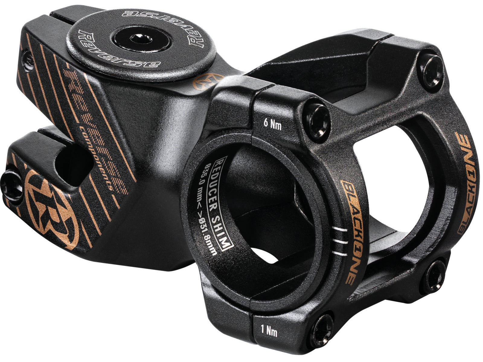 Reverse Stem Black-One D-2 50 mm Schwarz-Kupfer