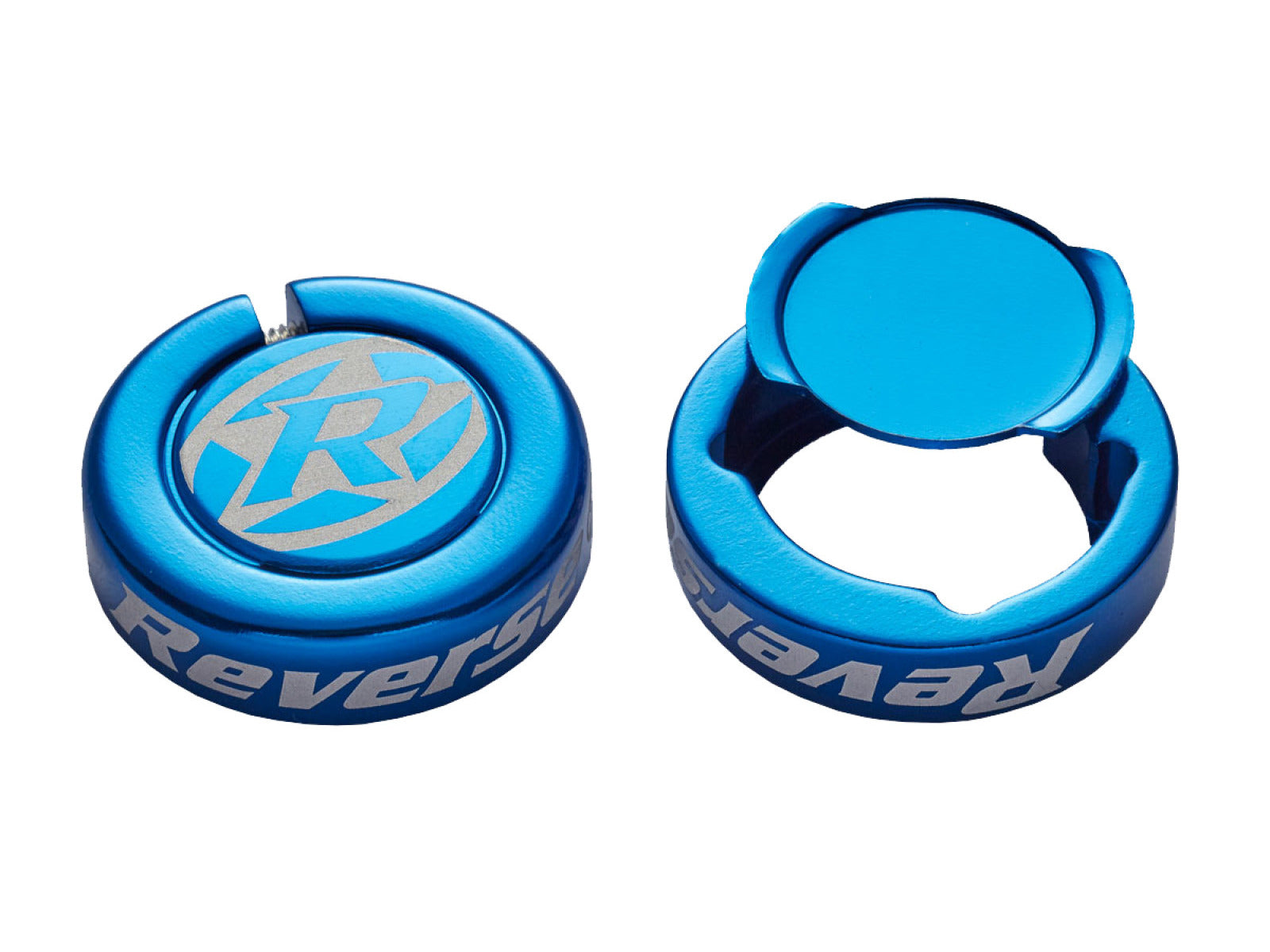 Reverse Chip Bar Ends For Lock On Blue