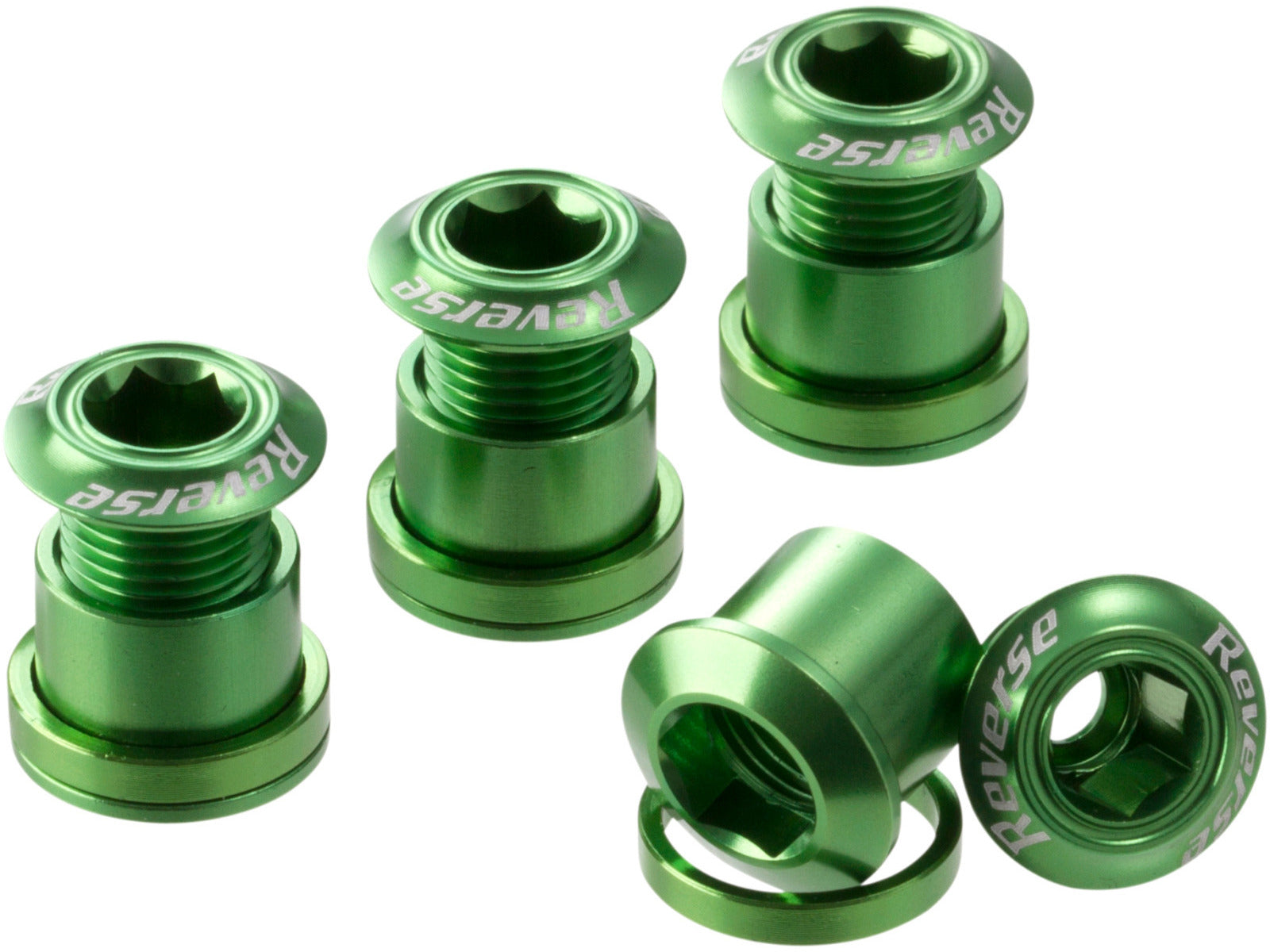 Reverse Chainring Bolt Green