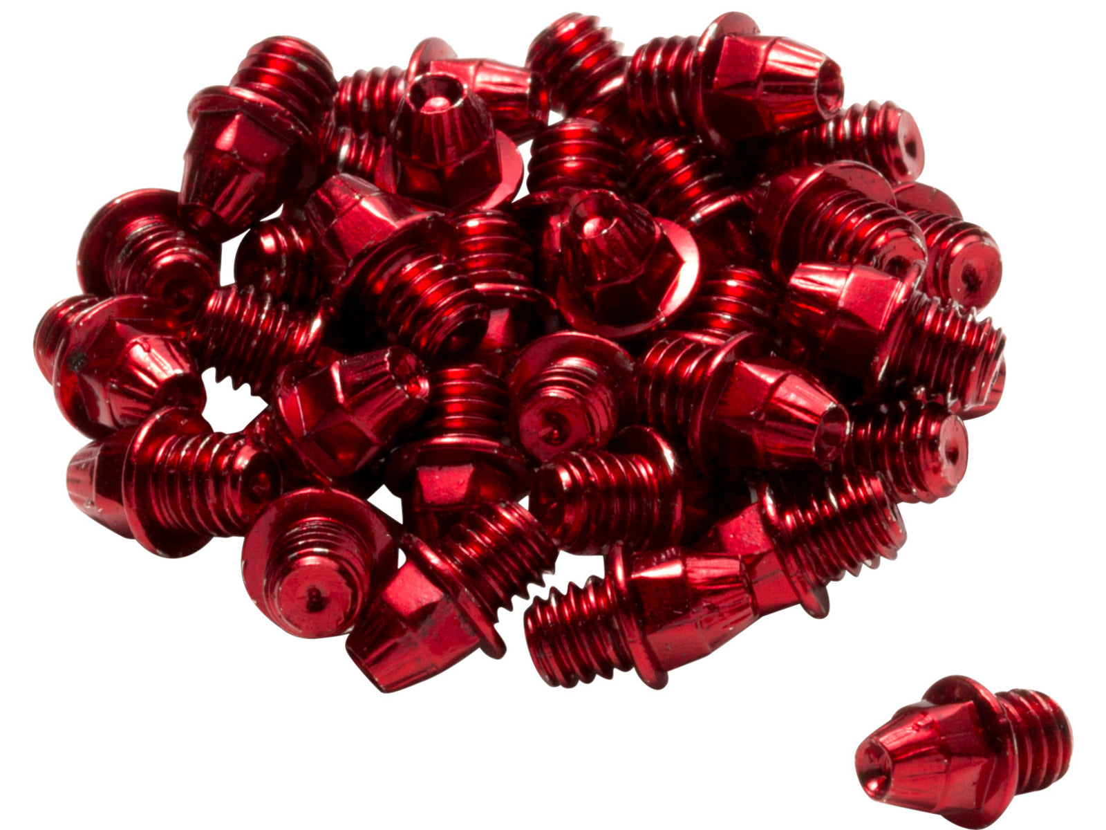 Reverse Steel Pedal Pins Universal Red