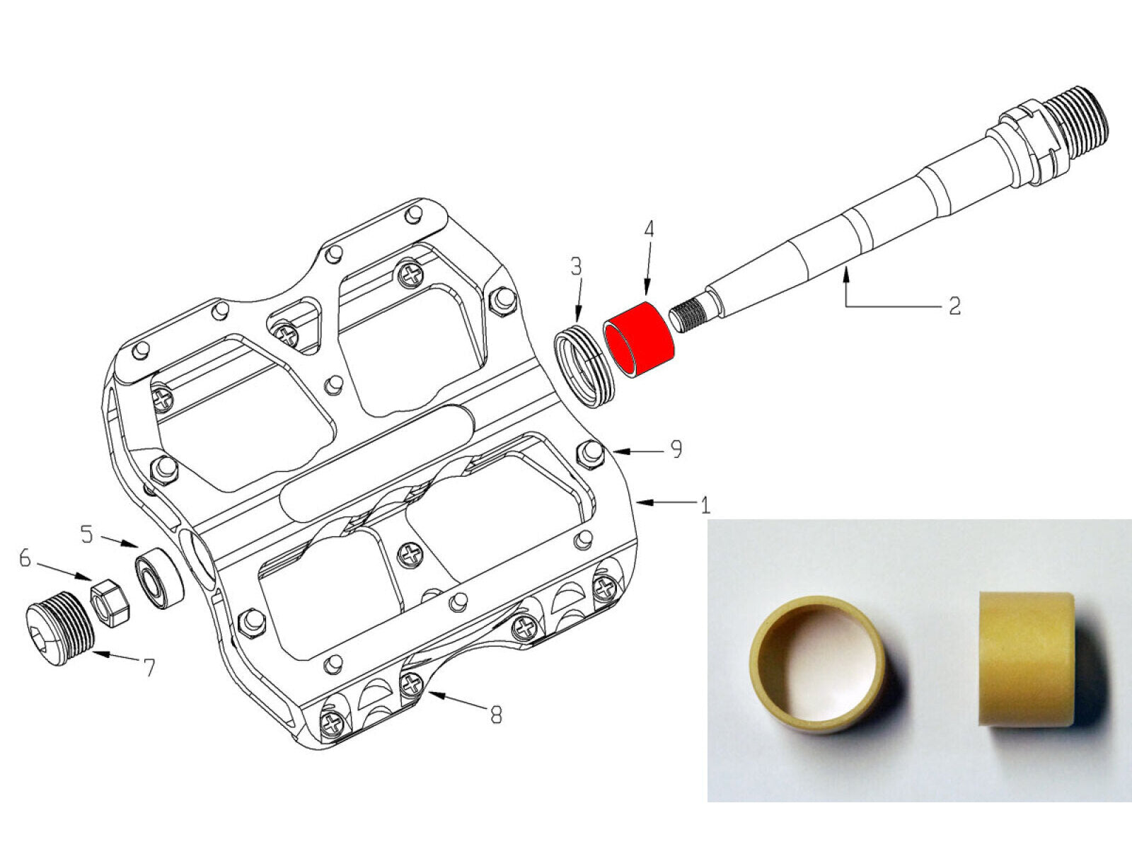 Reverse Bearings For (e-) Escape (pro) Black One (ti) Base Pedals