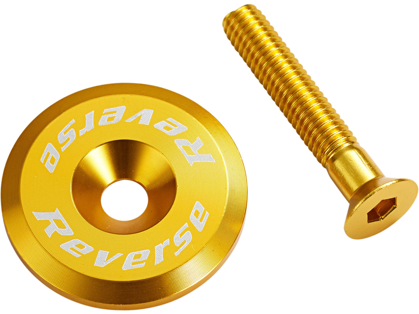 Reverse Ahead Cap With Screw Gold