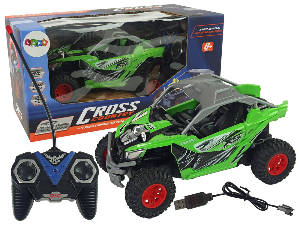 Cross Country Remote Controlled Terrain Car 27 Mhz Green