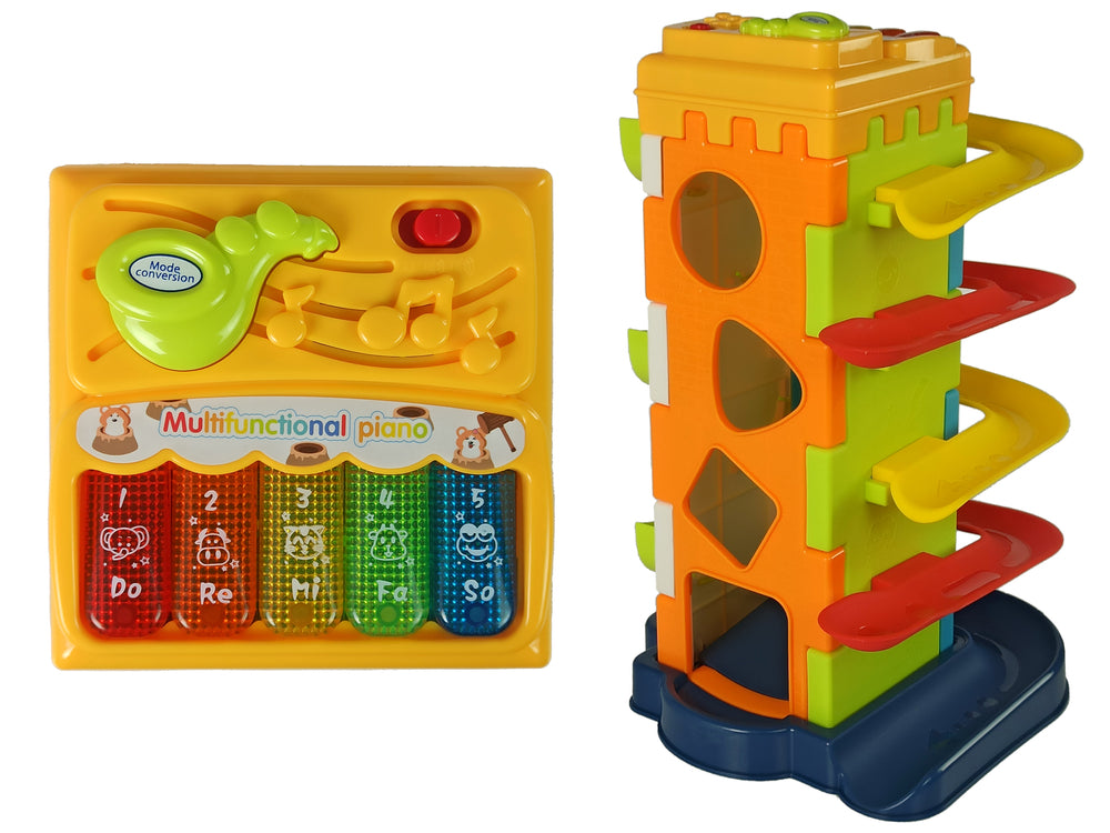 Balls Slide Educational Block Sorter With A Piano