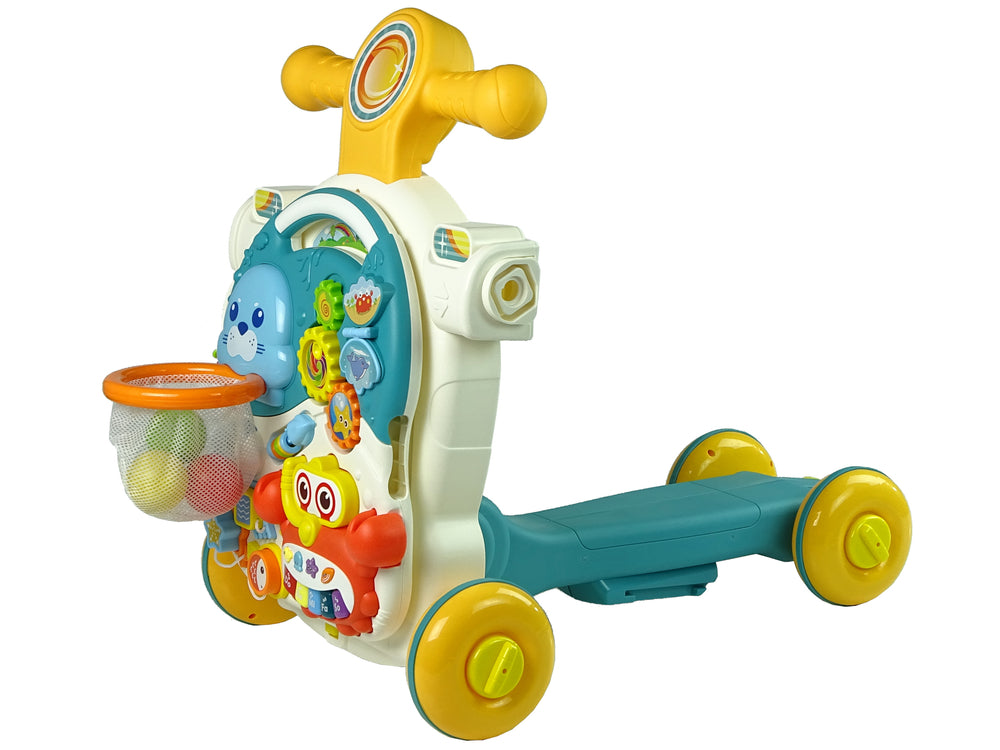 4in1 Pushchair Learning Table Scooter Bike For Baby Blue