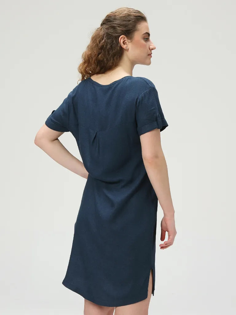 Damenkleid Loap Nebraska Blau