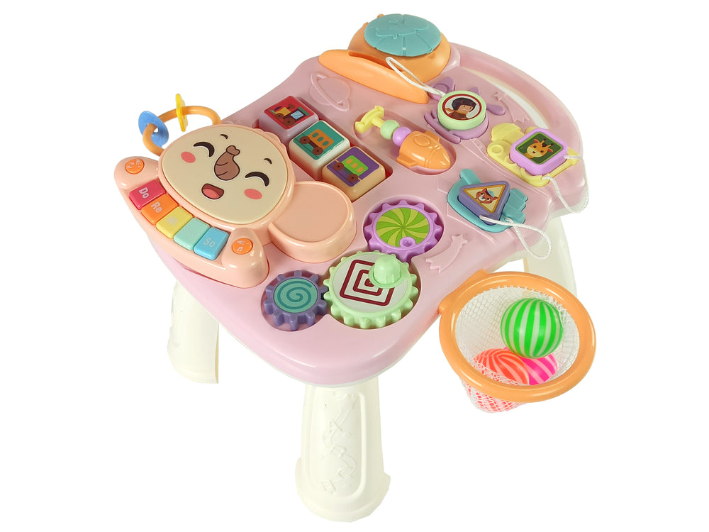 Interactive Pusher Walker Table 2in1 Pink