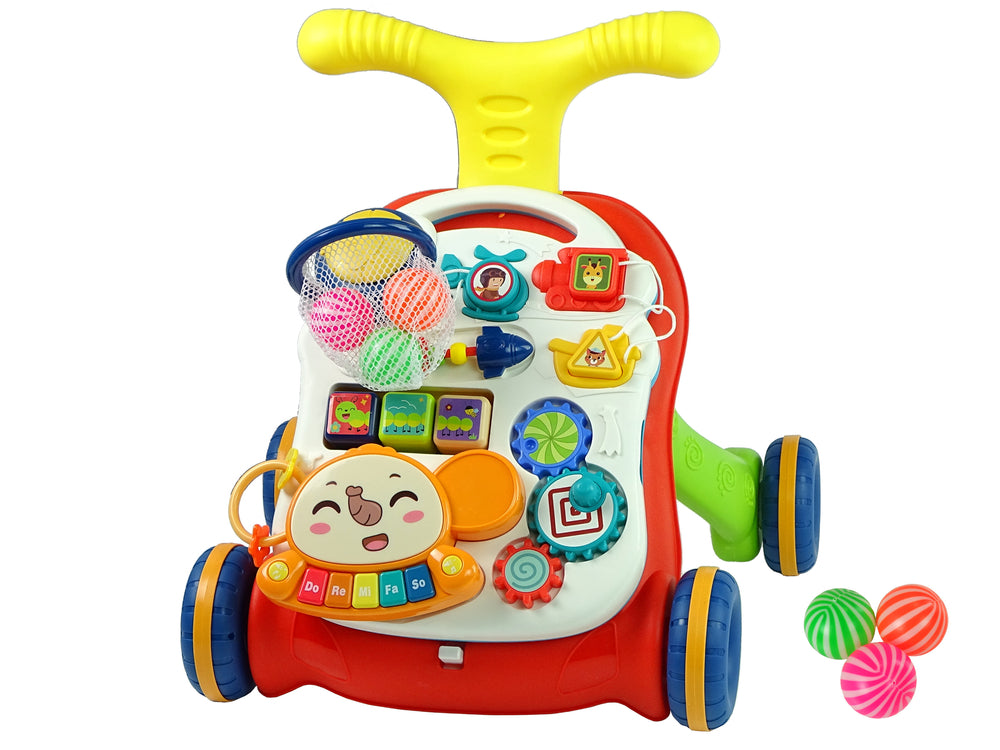 Interactive Baby Walker 2-in-1 Table Red