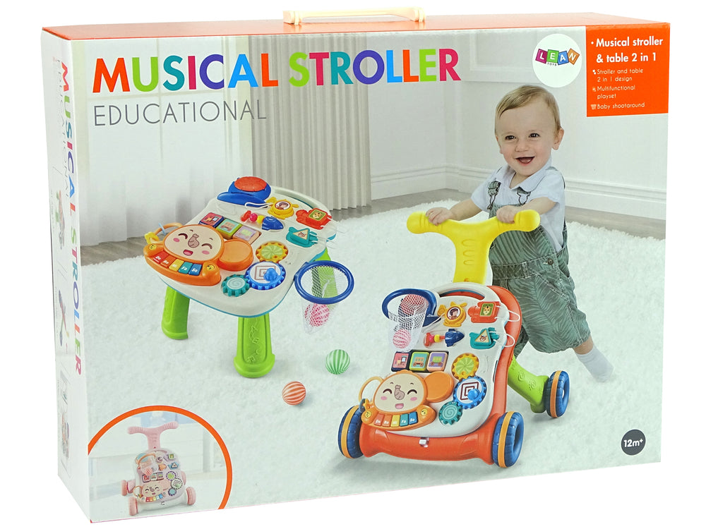 Interactive Baby Walker 2-in-1 Table Red