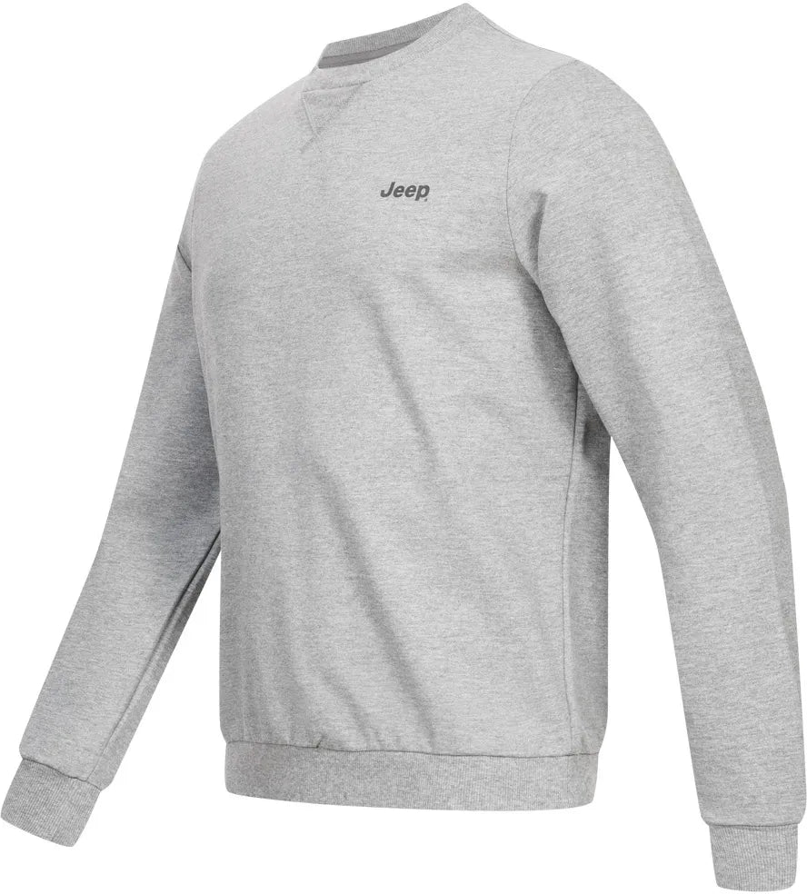 Jeep Men Round Neck Sweatshirt Grey
