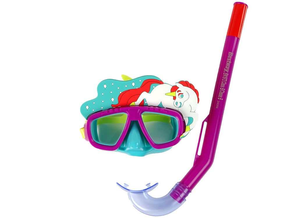 Pink Bestway Diving Mask With Pet Tube 24059