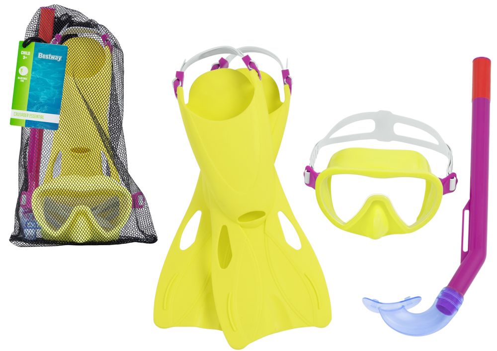 Diving Kit Yellow Mask Fins Tube Bestway 25039