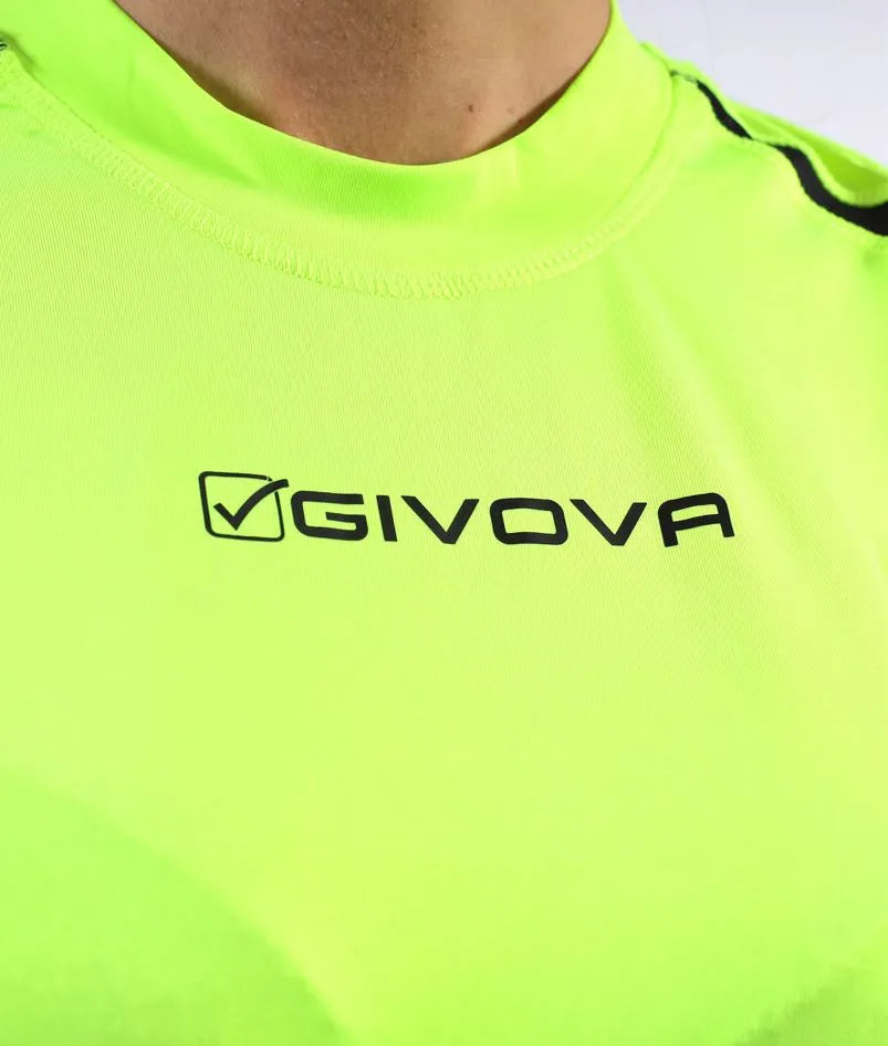 Bežecké tričko Unisex Givova Running Fluo Žlto-čierne Žlto/čierne