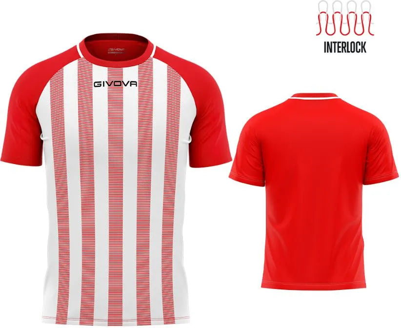 Tricou sport Givova Rugby Roșu-alb Roșu