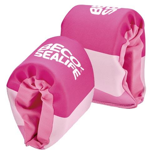 Beco-sealife® Schwimmset | Armbänder und Schwimmgürtel | Rosa | 15-30 kg