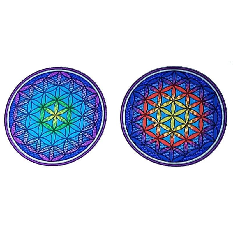 Mandala Solas na Gréine Decal Bláth na Beatha - 2x6 Cm Set As 3 PCs