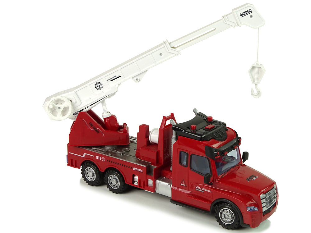 Remote Control Fire Truck Remote Control 2.4g Lights Sounds Red