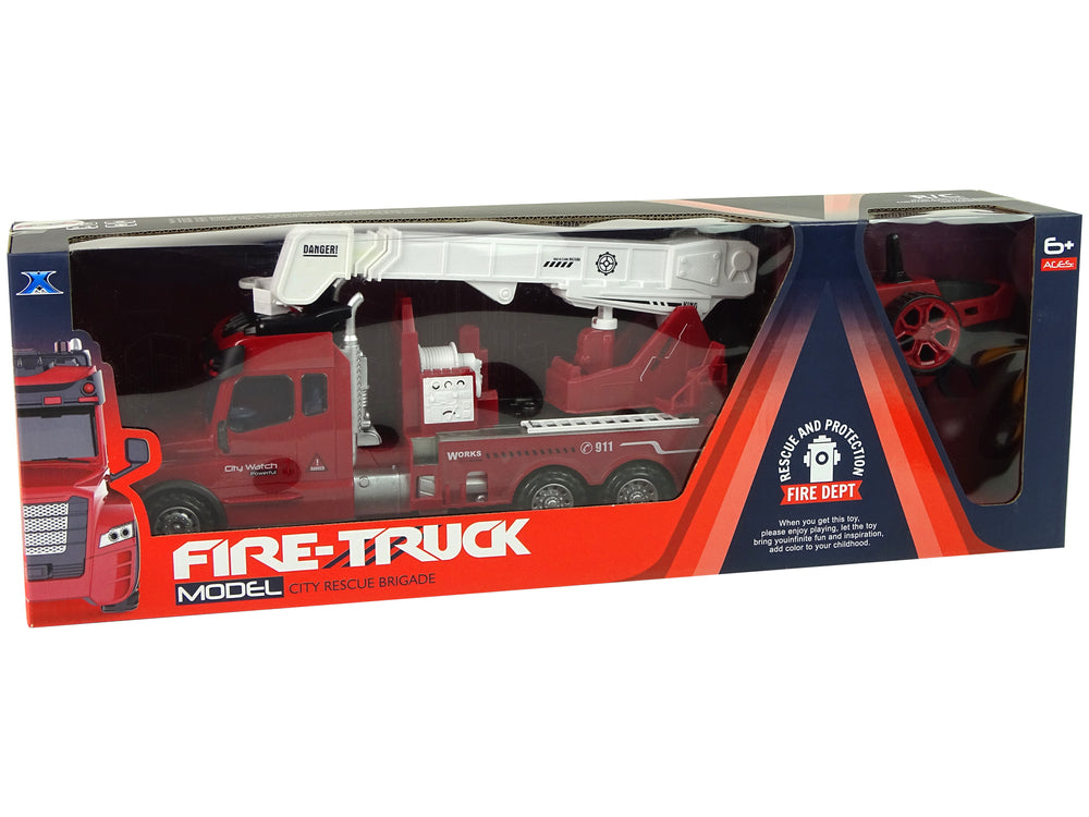 Remote Control Fire Truck Remote Control 2.4g Lights Sounds Red