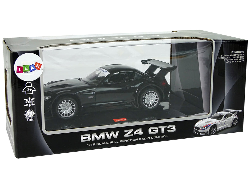 Sports Car R/c 1:18 Bmw Z4 Gt3 Black 2.4 G Lights