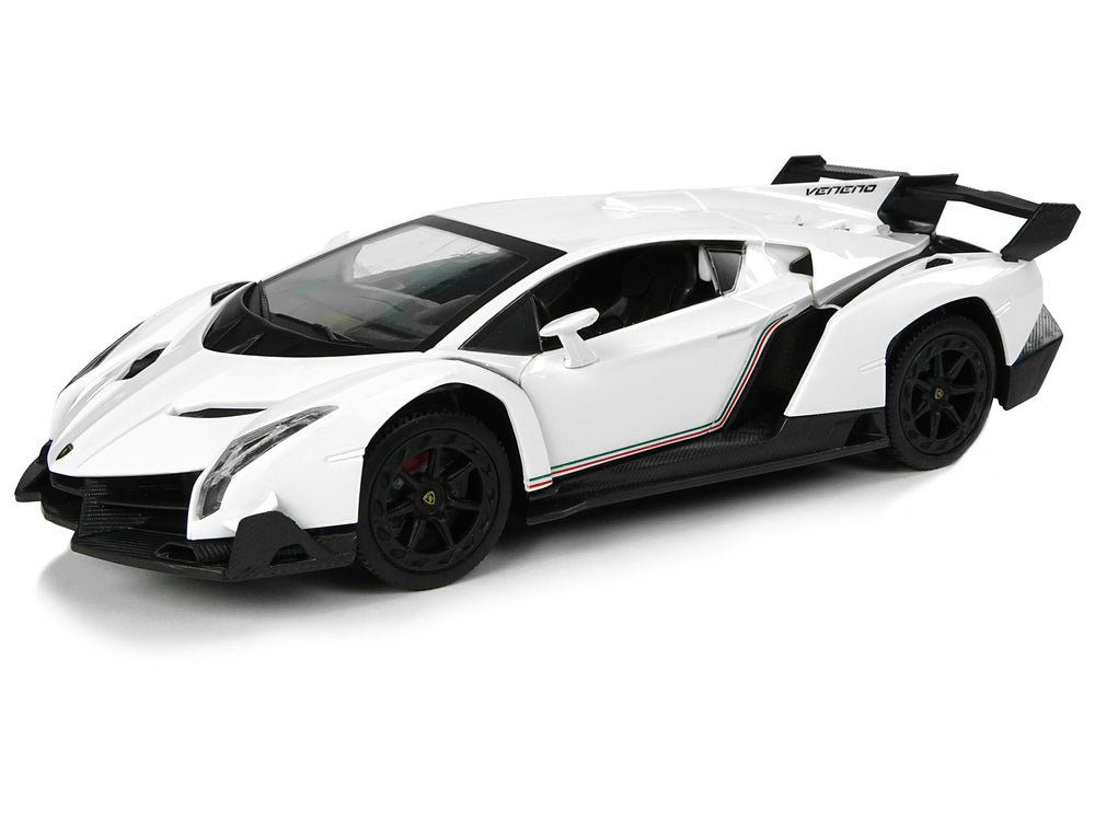 Sports Car R/c 1:24 Lamborghini Veneno White 2.4 G Lights