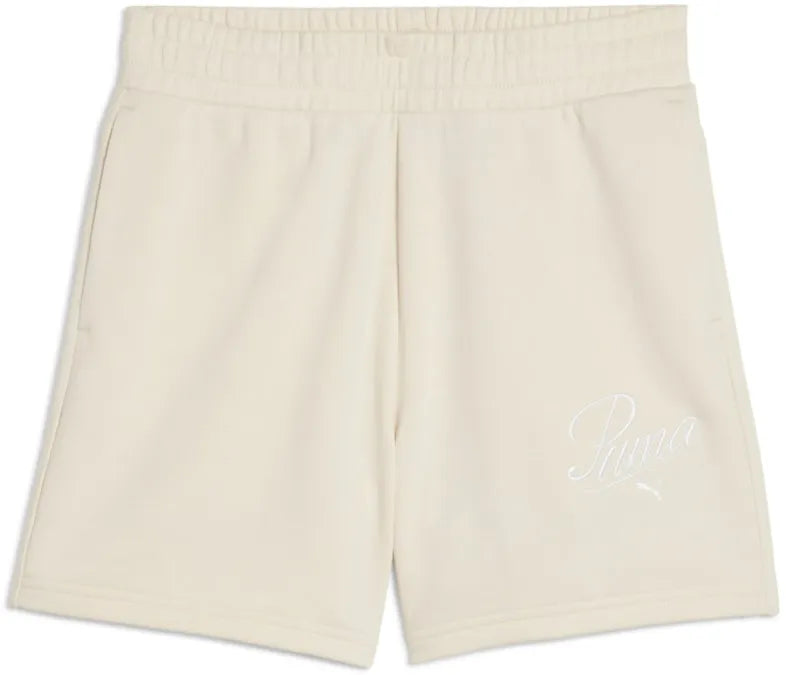 Women's Shorts Ess Script High-waist Shorts 5 White