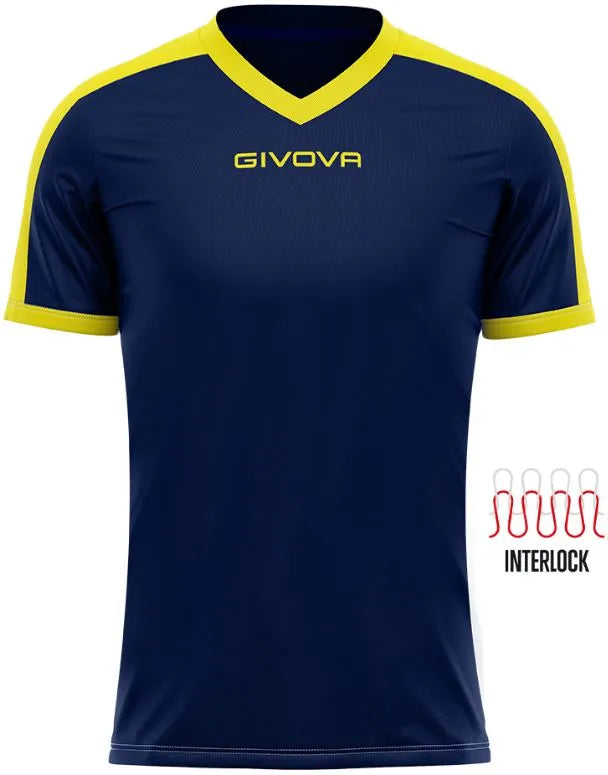 Sport-T-Shirt Givova Revolution Blau-Gelb Blau 2xl