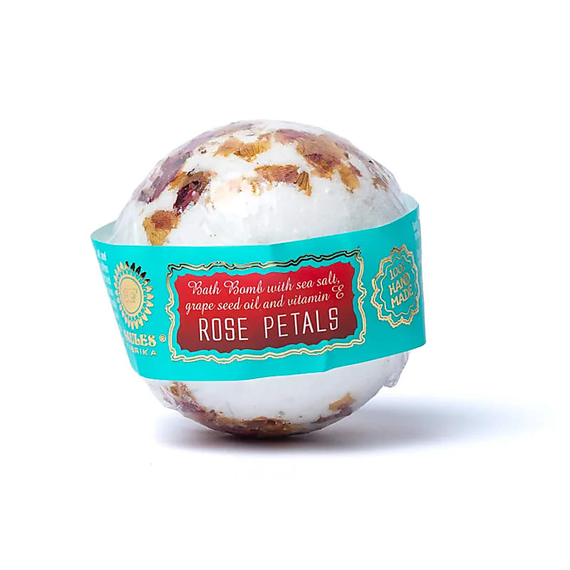 Pétalos de rosa para bomba de baño - 145 g, juego de 3 piezas