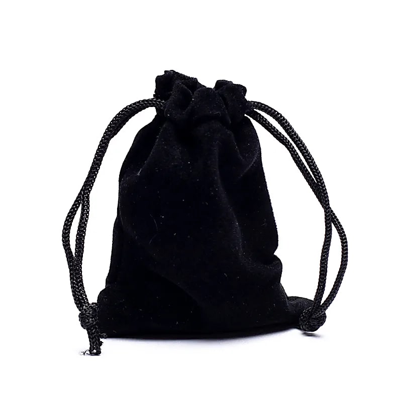 Busta Regalo In Velluto Nero Xs - 7x9cm Confezione Da 10 Pz