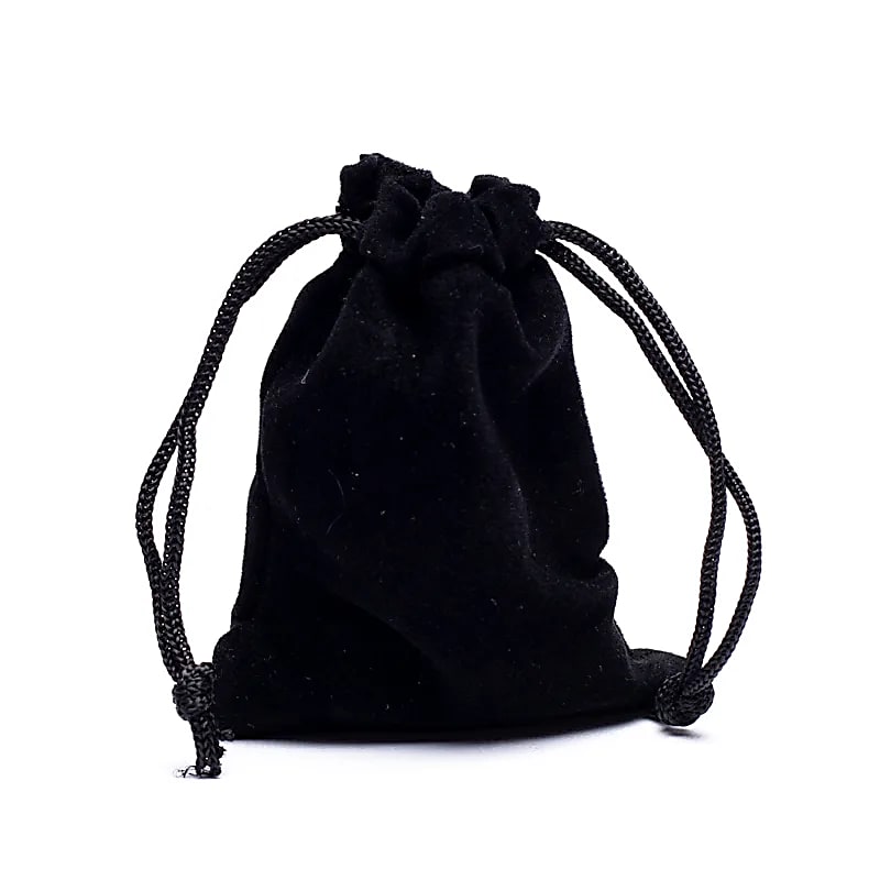 Busta Regalo In Velluto Nero Xs - 7x9cm Confezione Da 10 Pz
