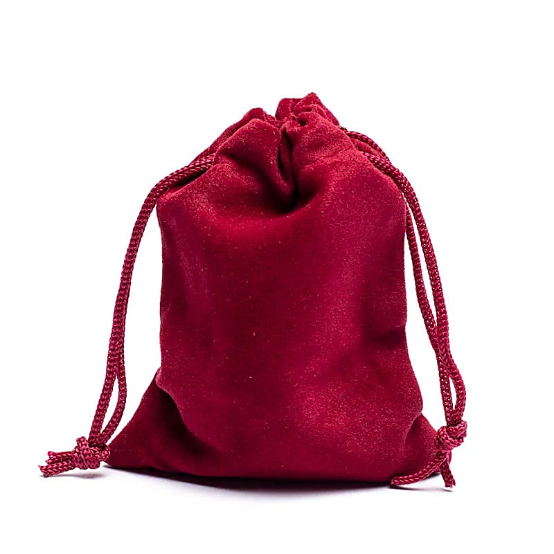 Velvet Gift Bag Bordeaux Xs --package Of 10 Pcs - 7x9cm