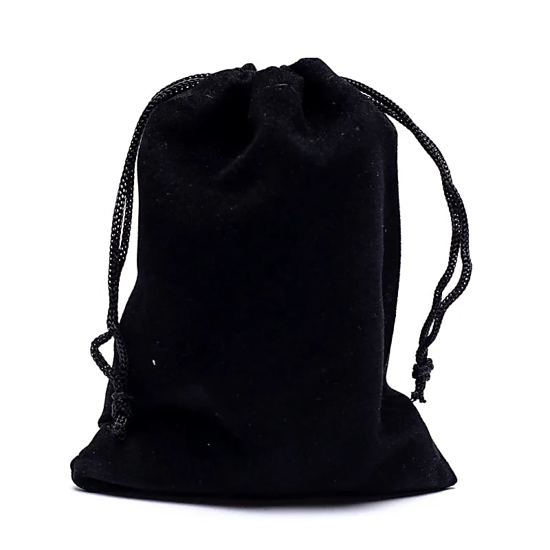 Bolsa De Regalo De Terciopelo Negra S - 10x14cm Paquete De 10 Piezas