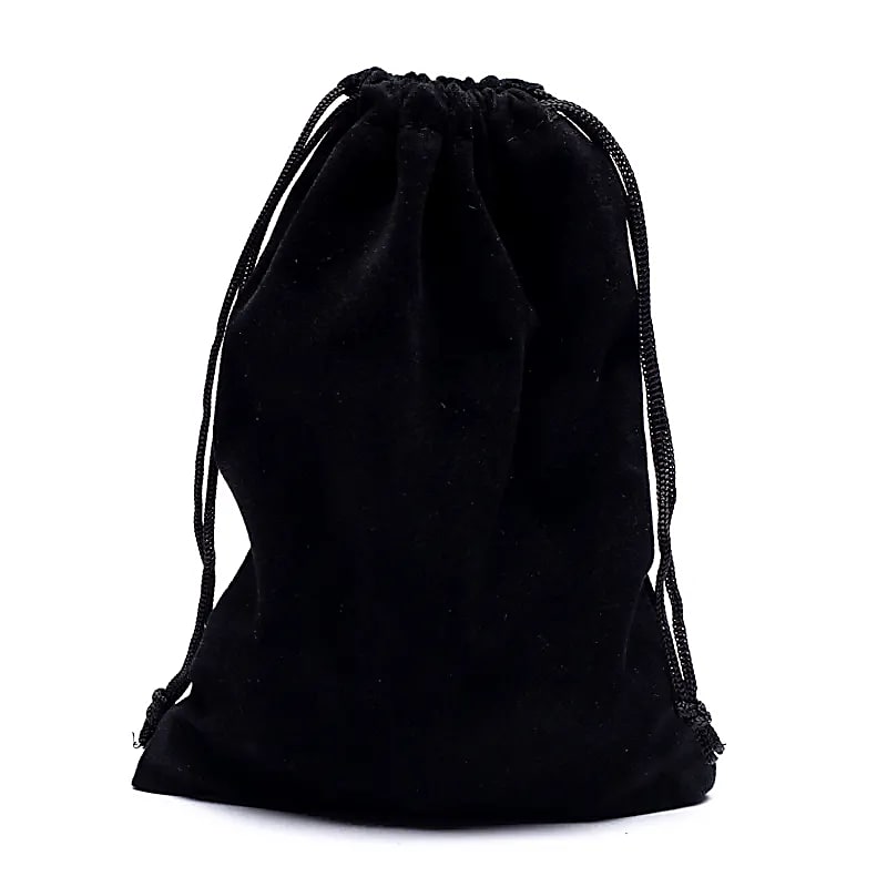 Samt-Geschenktüte Schwarz M - 13x18cm Packung mit 10 Stück