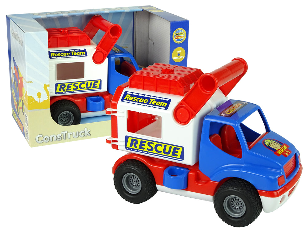 Blauw-witte Polesie Construck-reddingswagen 41937