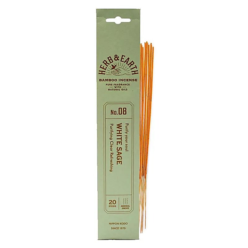Tămâie Nippon Kodo White Sage Herb & Earth - 8 G Pachet De 12 buc