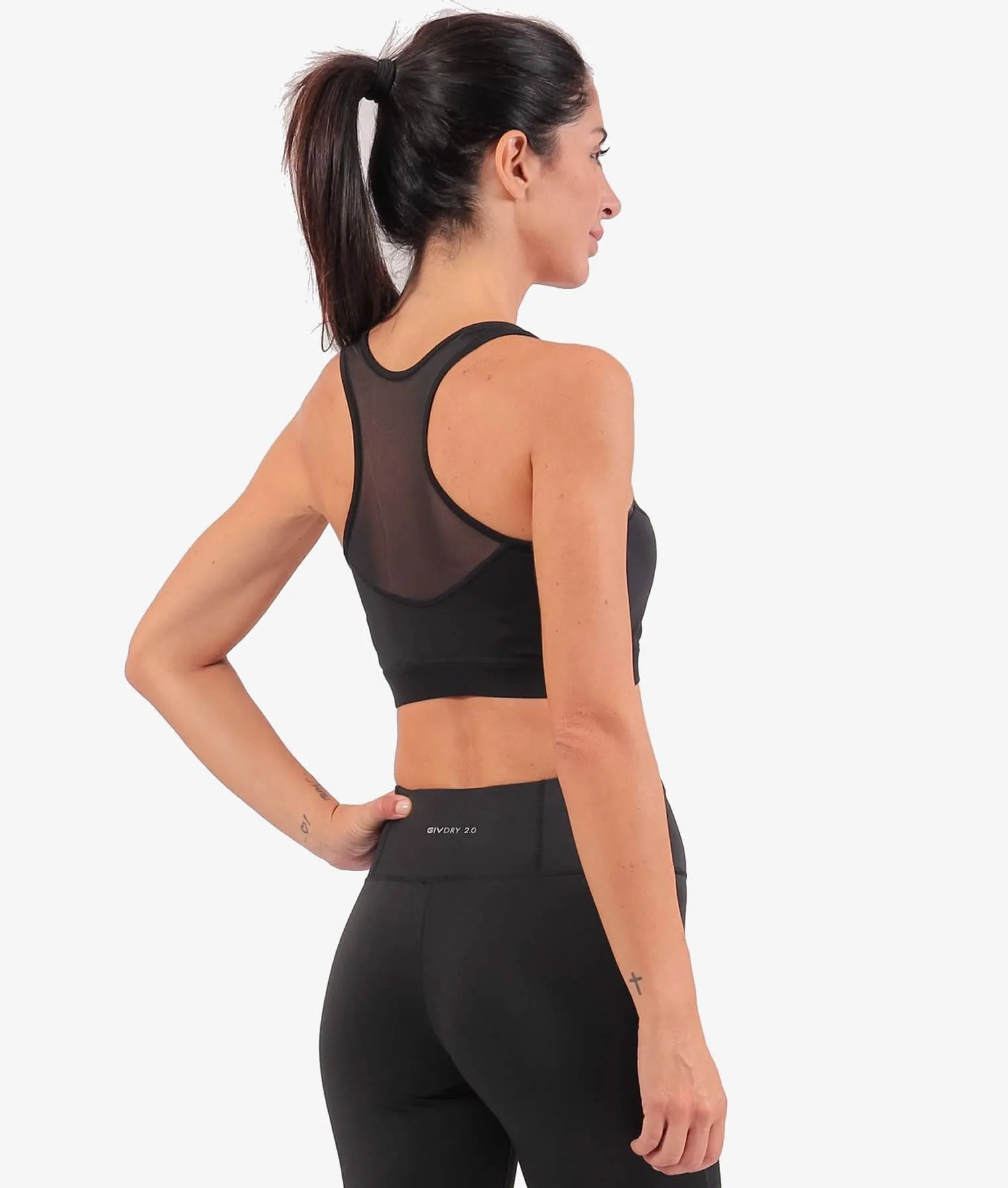 Spóirt bra givova top donna black l