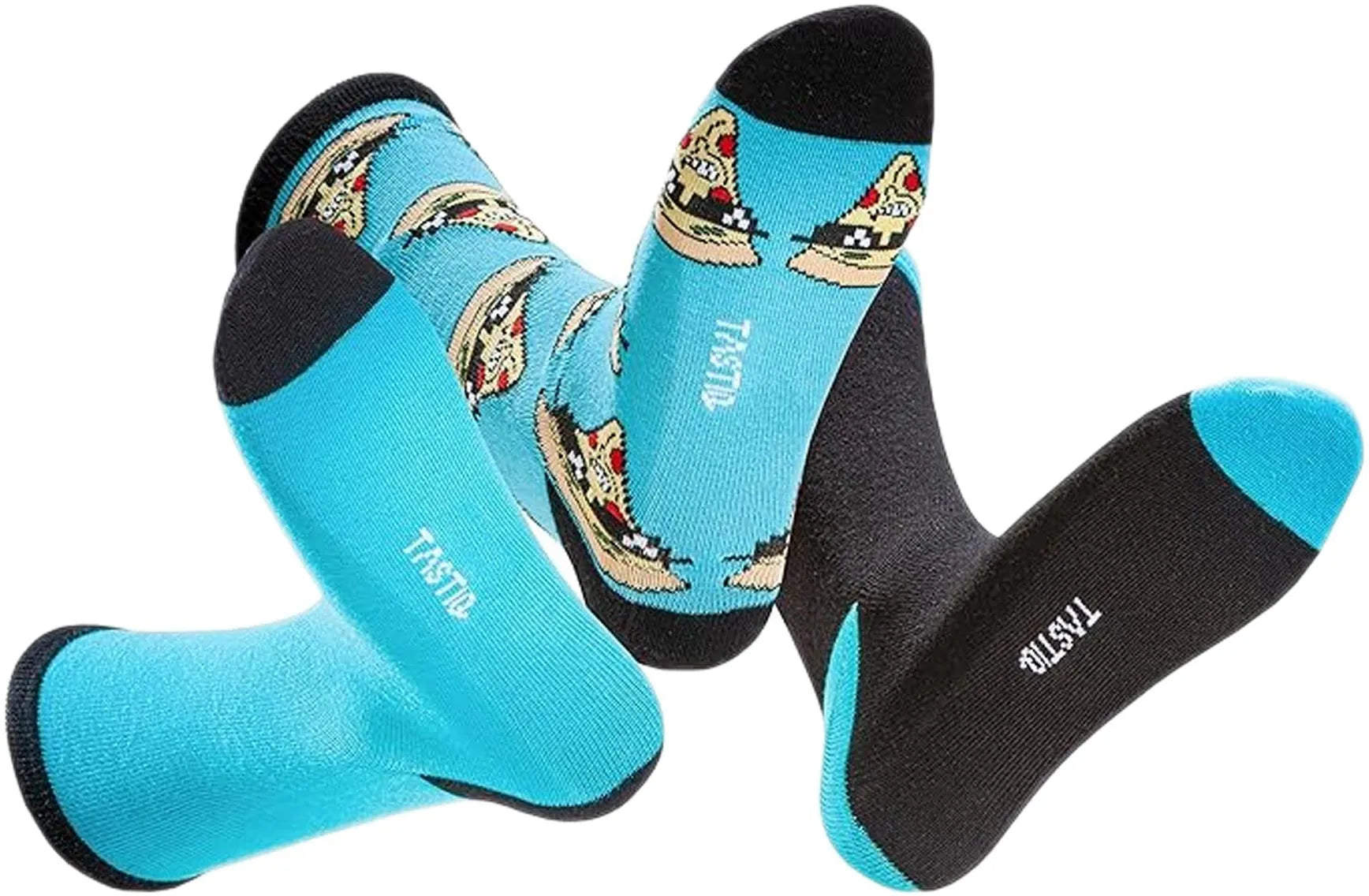 Socks Tastic Unisex Socks 3-pack Pizza Giftbox Blue