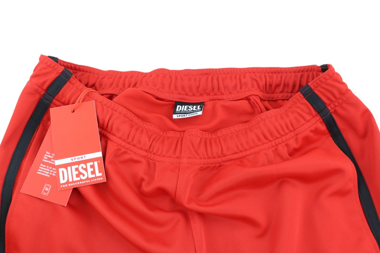 Diesel Amsb-stadiom-wt13 Pánske šortky 2xl červené 55dsl Track Elastic Logo