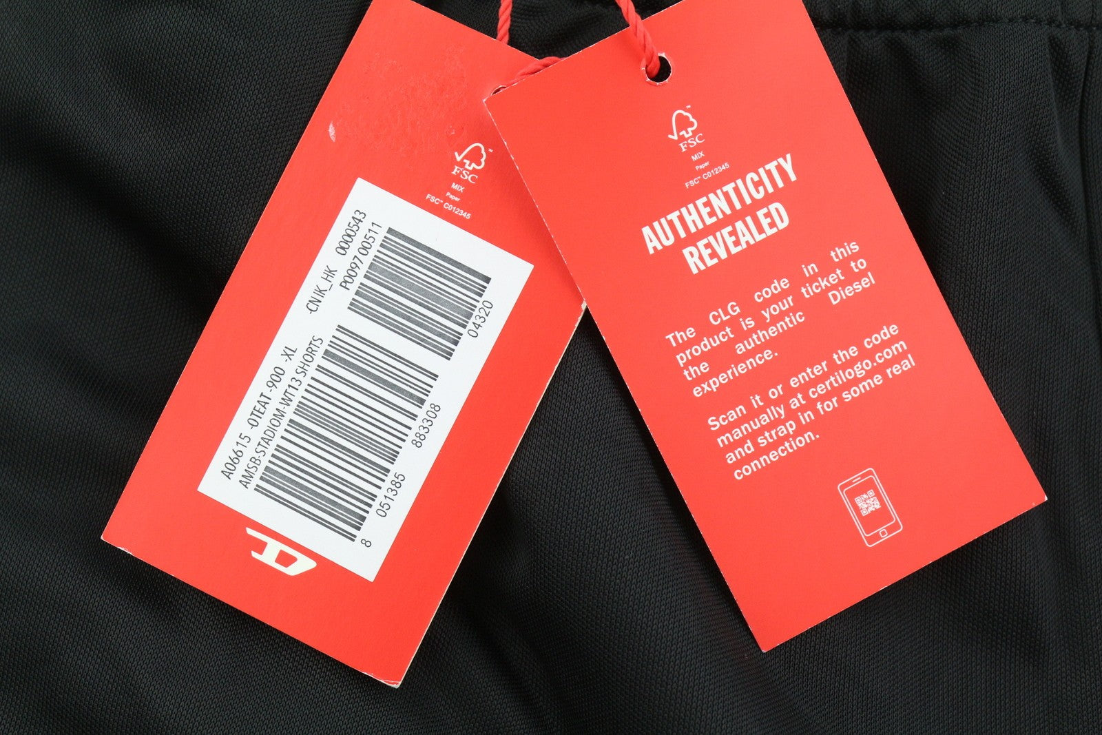 Diesel Amsb-stadiom-wt13 pánske šortkyčierne 55dsl Track Elastic Fit