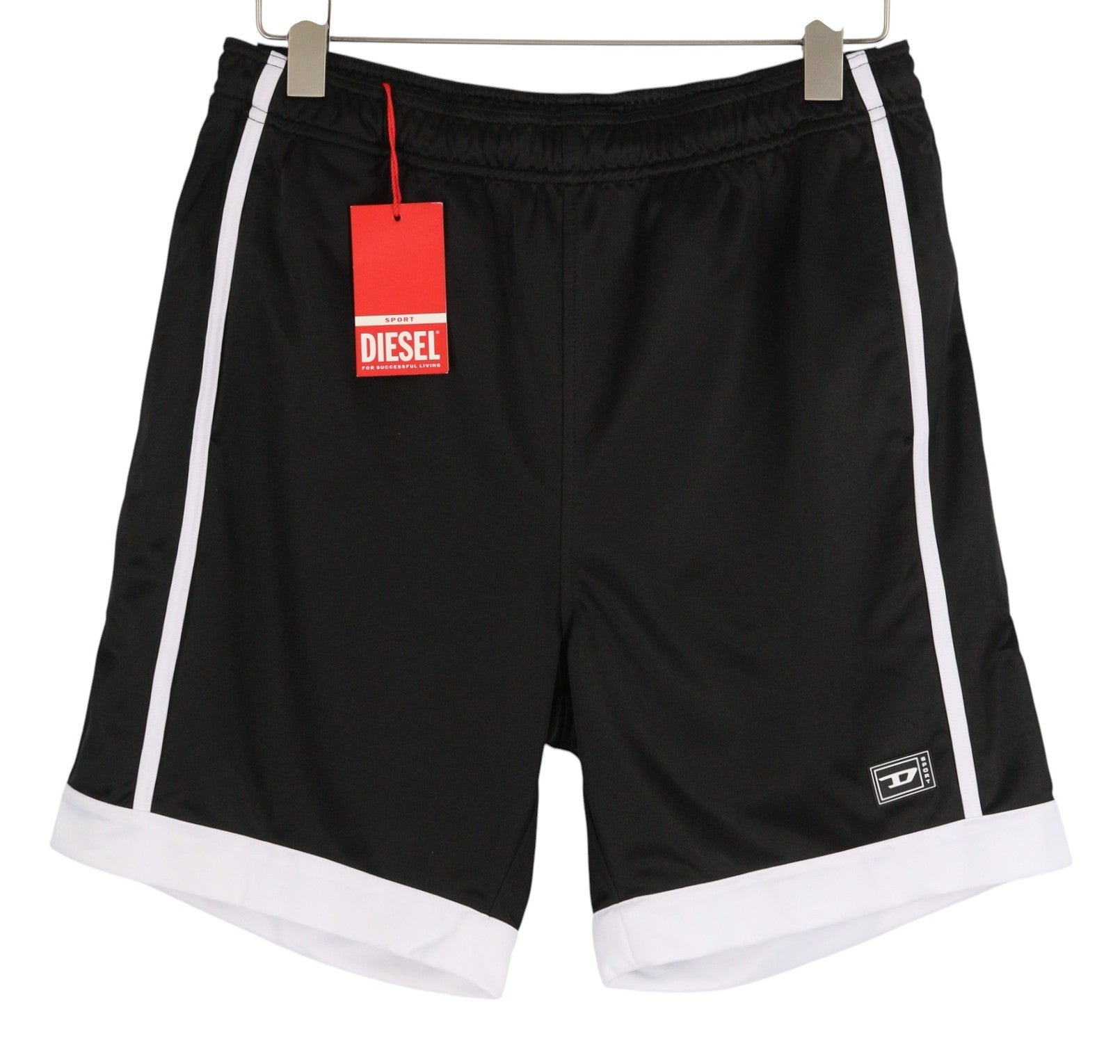 Diesel Amsb-stadiom-wt13 Shorts til mænd, sorte 55dsl Track Elastic Fit