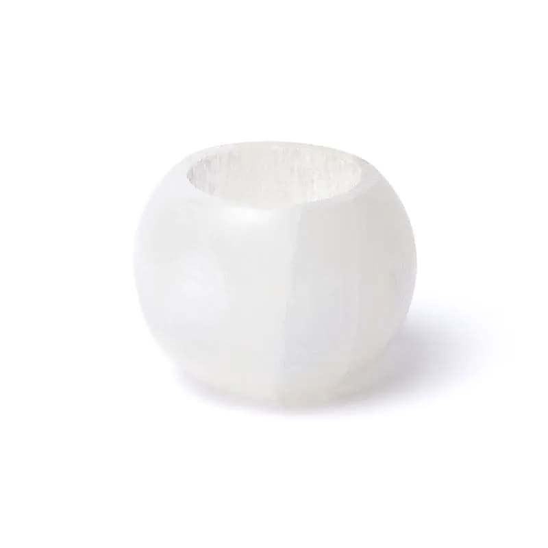 Sealbhóir Soilse Sféar Selenite -- ± 7x45cm Set As 2 PCs - ± 7x4.5cm