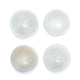 Selenit satin rund skål --paket med 4 st - ±8x8x2,5cm