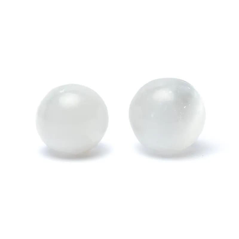Sfera Di Selenite --confezione Da 2 Pezzi - ±8cm