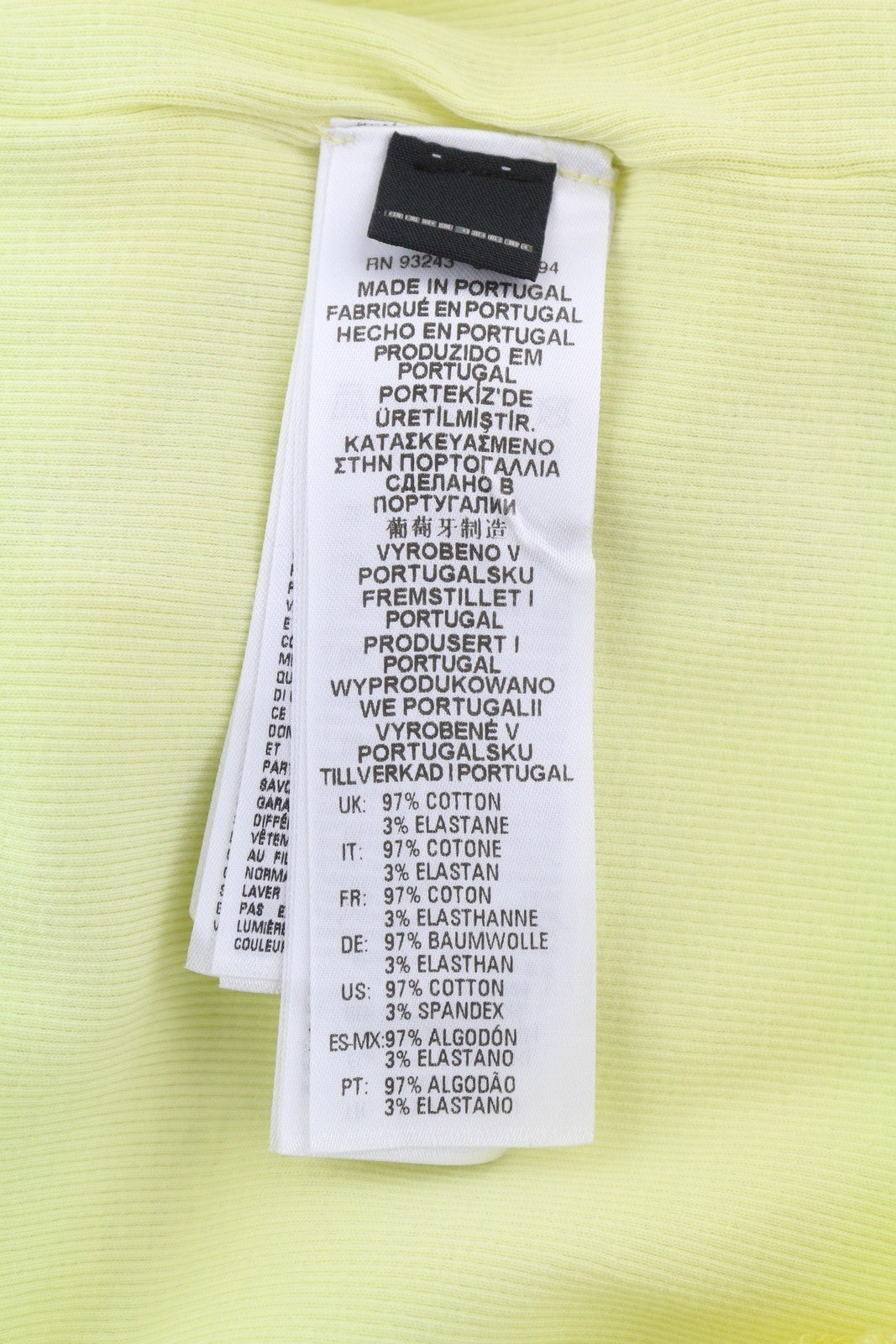 Tricou pentru damă Diesel T-ribby-deschis, galben Ribbed Buttoned Cropped