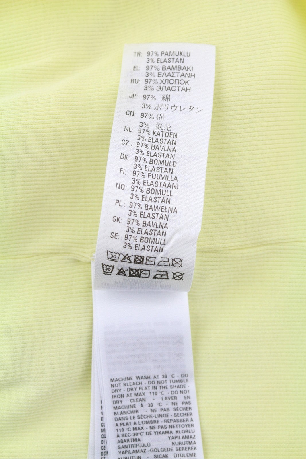 Tricou pentru damă Diesel T-ribby-deschis, galben Ribbed Buttoned Cropped