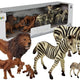 Africa Wild Animals Lion Zebra Family Figurine Set